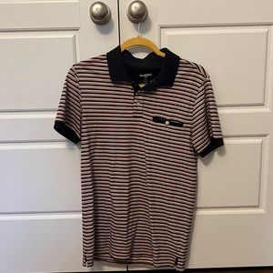 Short sleeve striped polo shirt
